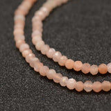 Natural Sunstone Beads Strands, Faceted, Round, 2mm, Hole: 0.5mm, about 178pcs/strand, 15.3 inch(39cm), 2Strand/Set