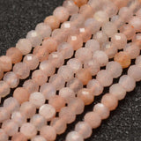 Natural Sunstone Beads Strands, Faceted, Round, 2mm, Hole: 0.5mm, about 178pcs/strand, 15.3 inch(39cm), 2Strand/Set