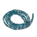 Natural Apatite Beads Strands, Faceted, Round, 2mm, Hole: 0.5mm, about 175pcs/strand, 14.9 inch(38cm), 3Strand/Set