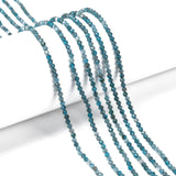 Natural Apatite Beads Strands, Faceted, Round, 2mm, Hole: 0.5mm, about 175pcs/strand, 14.9 inch(38cm), 3Strand/Set