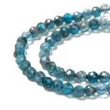 Natural Apatite Beads Strands, Faceted, Round, 2mm, Hole: 0.5mm, about 175pcs/strand, 14.9 inch(38cm), 3Strand/Set