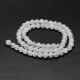 Natural Crackle Quartz Beads Strands, Round, 8mm, Hole: 0.8mm, about 49pcs/strand, 15.7 inch, 2Strand/Set