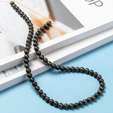 Natural Pyrite Beads Strands, Round, 6mm, Hole: 1mm, about 67pcs/strand, 15.74 inch