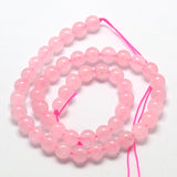 Natural  Rose Quartz Beads Strands, Round, 4mm, Hole: 0.8mm, about 92pcs/strand, 15 inch~16 inch, 5Strand/Set
