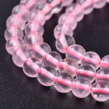 Natural  Rose Quartz Beads Strands, Round, 4mm, Hole: 0.8mm, about 92pcs/strand, 15 inch~16 inch, 5Strand/Set