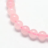 Natural  Rose Quartz Beads Strands, Round, 4mm, Hole: 0.8mm, about 92pcs/strand, 15 inch~16 inch, 5Strand/Set