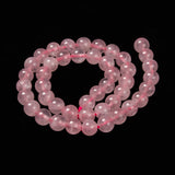 Natural  Rose Quartz Beads Strands, Round, 8mm, Hole: 1mm, about 44~48pcs/strand, 15 inch, 5Strand/Set