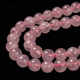 Natural  Rose Quartz Beads Strands, Round, 8mm, Hole: 1mm, about 44~48pcs/strand, 15 inch, 5Strand/Set