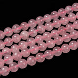 Natural  Rose Quartz Beads Strands, Round, 8mm, Hole: 1mm, about 44~48pcs/strand, 15 inch, 5Strand/Set