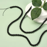 Grade A Natural Tourmaline Round Bead Strands, 6mm, Hole: 1mm, about 65pcs/strand, 15.5 inch, 2Strand/Set