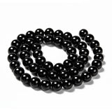 Grade A Natural Tourmaline Round Bead Strands, 8mm, Hole: 1mm, about 50pcs/strand, 15.5 inch, 2Strand/Set