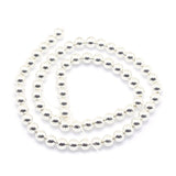 Electroplate Non-magnetic Synthetic Hematite Beads Strands, Grade AAA, Long-Lasting Plated, Round, Silver Plated, 2mm, Hole: 1mm, about 185pcs/strand, 15.7 inch(40cm), 3Strand/Set