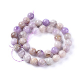 Natural Amethyst Beads Strands, Round, 6mm, Hole: 1mm, about 64pcs/strand, 15.55 inch(39.5cm), 5Strand/Set