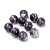 Natural Amethyst Beads, Gemstone Sphere, No Hole/Undrilled, Round, 17.5~18mm, 10pc/Set