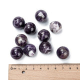 Natural Amethyst Beads, Gemstone Sphere, No Hole/Undrilled, Round, 17.5~18mm, 10pc/Set