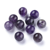 Natural Amethyst Beads, Gemstone Sphere, No Hole/Undrilled, Round, 17.5~18mm, 10pc/Set