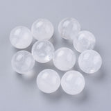 Natural Quartz Crystal Beads, Rock Crystal Beads, Gemstone Sphere, No Hole/Undrilled, Round, 17.5~18mm, 10pc/Set