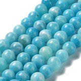 Natural Hemimorphite Beads Strands, Round, 8mm, Hole: 1mm, about 51pcs/strand, 15.75''(40cm)