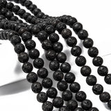 Natural Lava Rock Round Bead Strands, 10mm, Hole: 1mm, about 40pcs/strand, 15.7 inch, 20Strand/Set