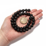 Natural Lava Rock Round Bead Strands, 10mm, Hole: 1mm, about 40pcs/strand, 15.7 inch, 20Strand/Set