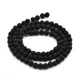 Natural Lava Rock Round Bead Strands, Lava Rock, 4mm, Hole: 1mm, about 94pcs/strand, 15.7 inch, 20Strand/Set