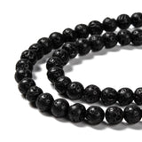 Natural Lava Rock Round Bead Strands, 6mm, Hole: 1mm, about 66pcs/strand, 15.7 inch, 20Strand/Set