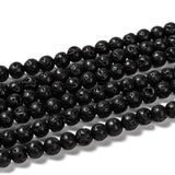 Natural Lava Rock Round Bead Strands, 6mm, Hole: 1mm, about 66pcs/strand, 15.7 inch, 20Strand/Set