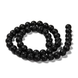 Natural Lava Rock Round Bead Strands, 8mm, Hole: 1mm, about 48pcs/strand, 14.9 inch, 20Strand/Set