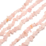 Natural Rose Quartz Chip Bead Strands, 5~8x5~8mm, Hole: 1mm, about 31.5 inch, 10Strand/Set