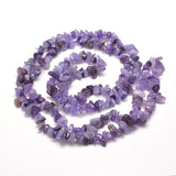 Natural Amethyst Chip Bead Strands, Dyed, 5~8x5~8mm, Hole: 1mm, about 31.5 inch, 10Strand/Set