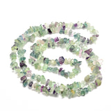 Natural Fluorite Chip Bead Strands, 5~8x5~8mm, Hole: 1mm, about 31.5 inch, 10Strand/Set