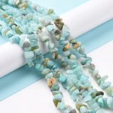 Natural Flower Amazonite Chips Beads Strands, 5~8x5~8mm, Hole: 1mm, about 31.5 inch, 10Strand/Set