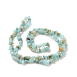 Natural Flower Amazonite Chips Beads Strands, 5~8x5~8mm, Hole: 1mm, about 31.5 inch, 10Strand/Set