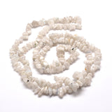 Natural Rainbow Moonstone Chip Bead Strands, 5~8x5~8mm, Hole: 1mm, about 31.5 inch, 10Strand/Set