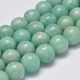 Grade AB Natural Amazonite Round Bead Strands, 6mm, Hole: 0.8mm, about 63pcs/strand, 15.5 inch, 2Strand/Set