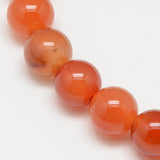 Natural Carnelian Beads Strands, Round, Grade A, 10mm, Hole: 1mm, about 38pcs/strand, 15 inch, 5Strand/Set