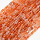 Natural Carnelian Beads Strands, Round, 4mm, Hole: 1mm, about 95pcs/strand, 14.8 inch, 5Strand/Set