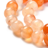 Natural Carnelian Beads Strands, Round, 8mm, Hole: 1mm, about 45pcs/strand, 15 inch, 5Strand/Set