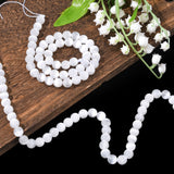 Natural Selenite Beads Strands, Grade AAA, Round, Grade AAA, 8mm, Hole: 0.9mm, about 49pcs/strand, 15.67 inch(39.8cm), 3Strand/Set