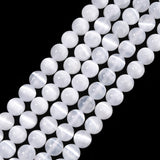 Natural Selenite Beads Strands, Grade AAA, Round, Grade AAA, 8mm, Hole: 0.9mm, about 49pcs/strand, 15.67 inch(39.8cm), 3Strand/Set