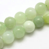 Natural New Jade Stone Round Bead Strands, 8mm, Hole: 1mm, about 47pcs/strand, 15.0 inch, 3Strand/Set