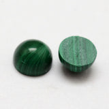 Dome Natural Malachite Cabochons, 4x2.5mm, 10pc/Set