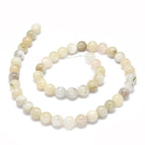 Natural Rainbow Moonstone Beads Strands, Round, 8~8.5mm, Hole: 1mm, about 46~49pcs/strand, 15.55 inch(39.5cm)