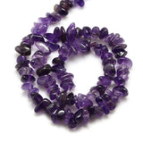 Natural Amethyst Chips Beads Strands, 8~14x4~8x3~6mm, Hole: 1mm, about 15~16 inch, 10Strand/Set