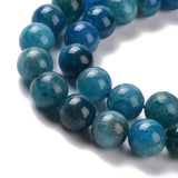 Natural Apatite Beads Strands, Round, 8mm, Hole: 1mm, about 50pcs/strand, 15.7 inch, 2Strand/Set