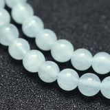 Natural Aquamarine Beads Strands, Grade A, Round, 4mm, Hole: 1mm, about 94pcs/strand, 15.5 inch(39.5cm), 2Strand/Set