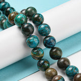 Natural Chrysocolla Beads Strands, Round, 6mm, Hole: 0.7mm, about 61pcs/strand, 15.75''~16.14''(40~41cm)