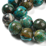 Natural Chrysocolla Beads Strands, Round, 6mm, Hole: 0.7mm, about 61pcs/strand, 15.75''~16.14''(40~41cm)