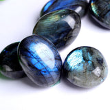 Natural Labradorite Cabochons, Oval, 20~30mm, 5pc/Set