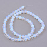 Opalite Beads Strands, Round, 4~4.5mm, Hole: 0.8mm, about 92pcs/strand, 15 inch, 5Strand/Set